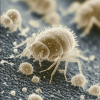 Dust mite in carpet fibre